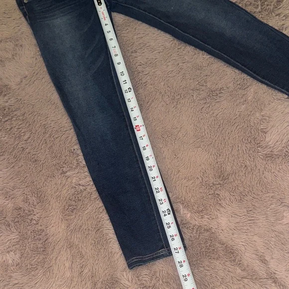 Levi's Classic Indigo Jeans Dark Blue Denim Super Skinny Knit Jean sz 14 Regular - Picture 11 of 14